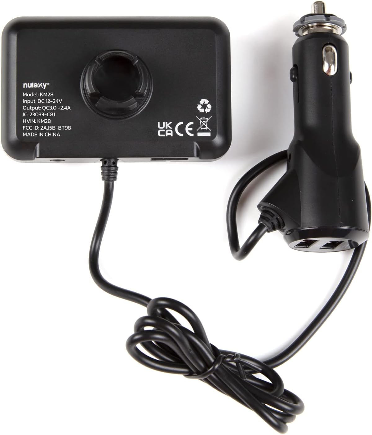 Nulaxy Bluetooth Car Adapter with Large Color Screen, Air Vent Installation