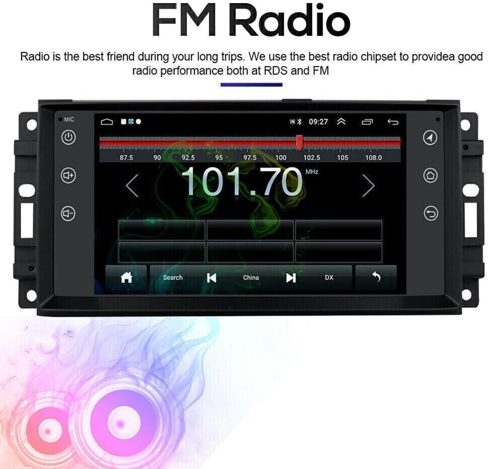 Android Car Stereo Radio Replacement for Dodge Grand Caravan 2008-2020, 7 inch Touch Screen Radio with Wireless CarPlay Android Auto,WiFi GPS Bluetooth FM HiFi SWC AUX-in + Backup Camera,2G+32G