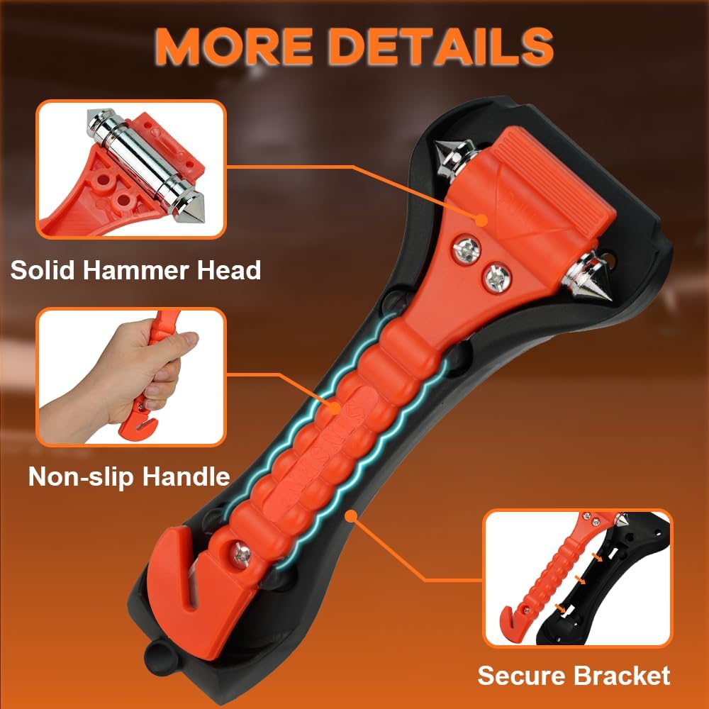 SINSEN Window Breaker Seatbelt Cutter, Portable Emergency Keychain, Car Escape Tool