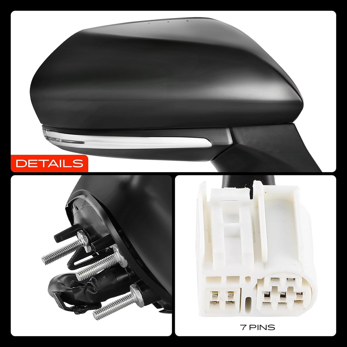 A-Premium Passenger Side Power Door Mirror Compatible with Toyota