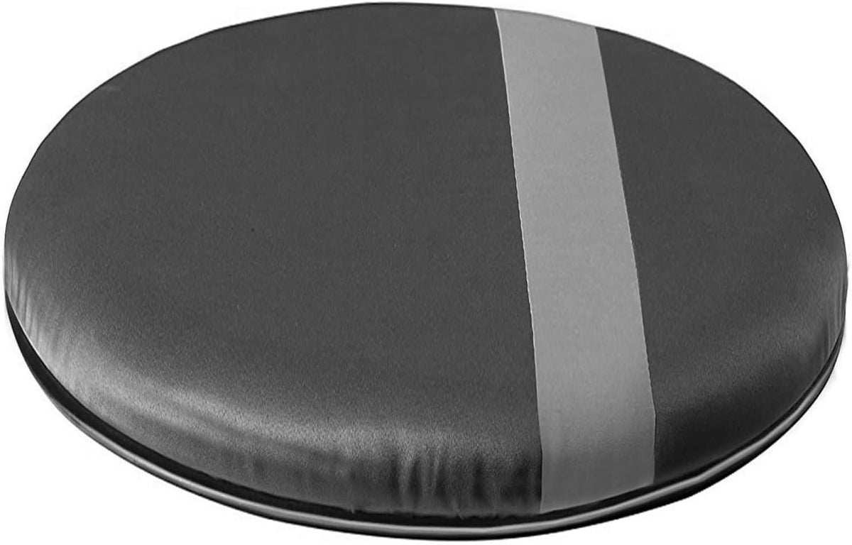 HealthSmart 360 Degree Swivel Seat Cushion, Chair Assist for Elderly, Swivel Seat Cushion for Car, Twisting Disc, Black Leather, 15 Inches in Diameter