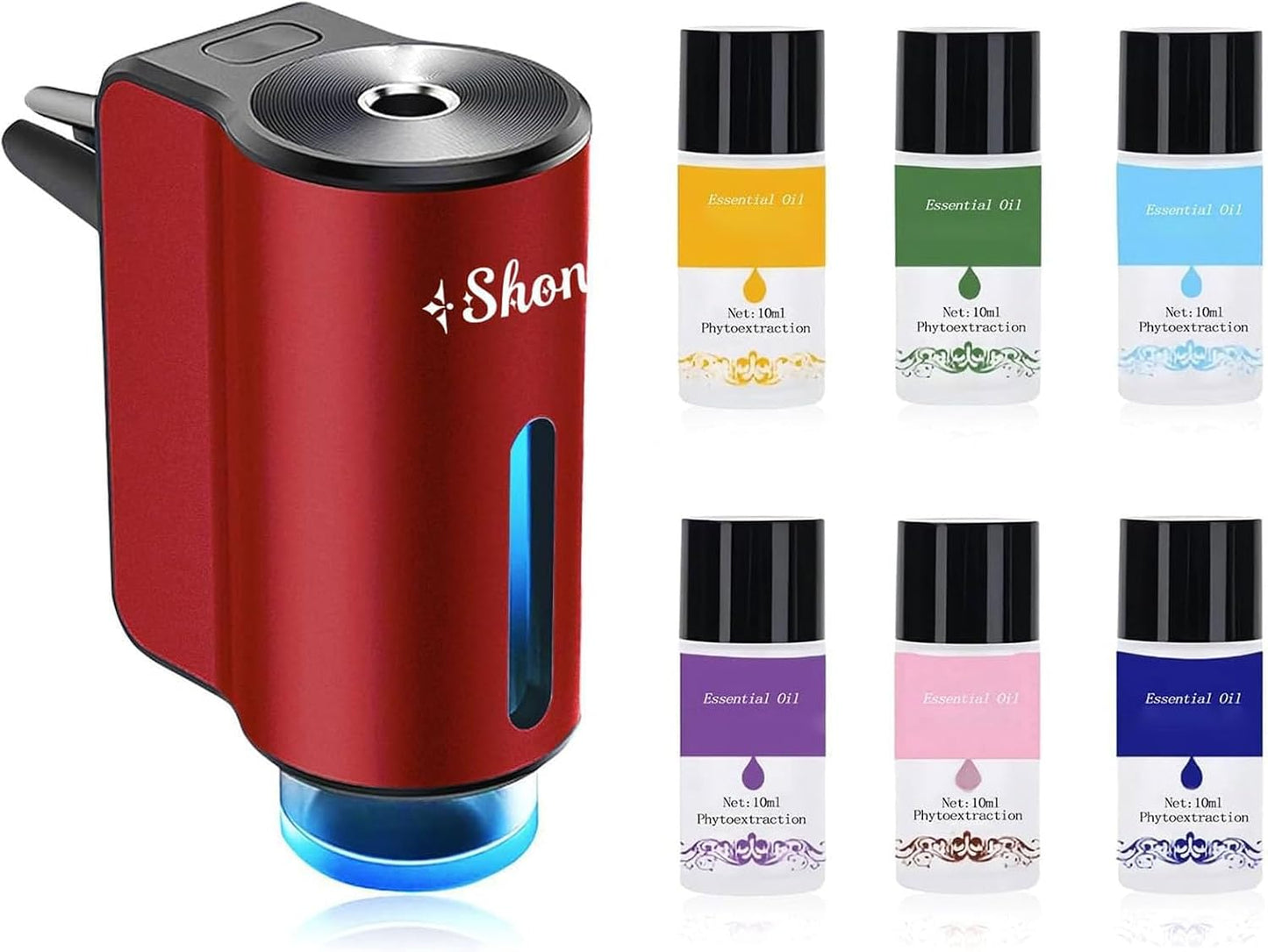 Smart Car Air Freshener Diffuser,Car Aroma Diffuser Air Freshener Spray Automatic with 6PCS Cologne Aromatherapy Oil