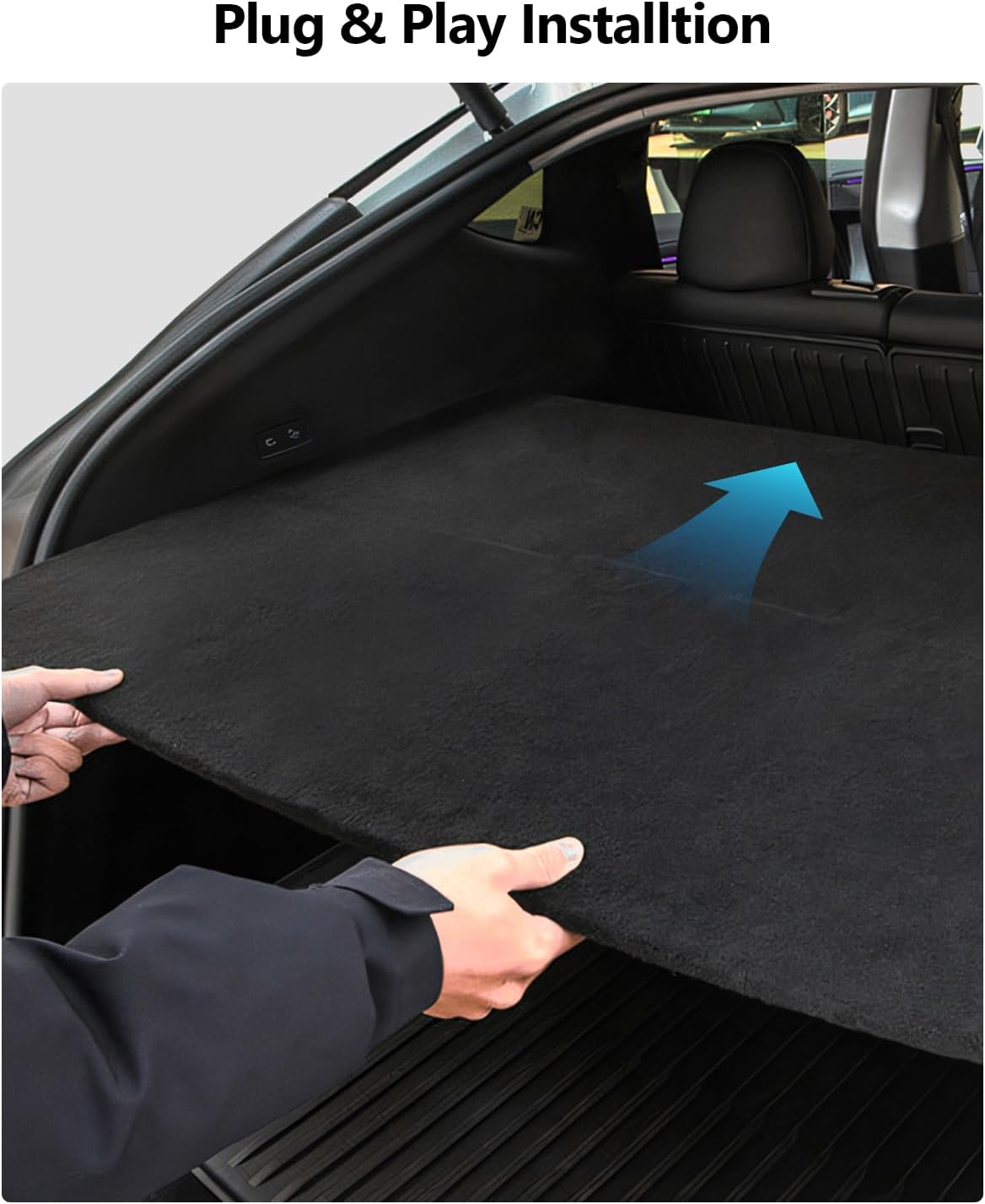 Trunk Cargo Cover for Tesla Model Y Juniper 2025 2026 Trunk Storage Board Model Y Accessories Storage Dividers Layered Partition Board Shield Shade Anti-Spy Luggage Privacy