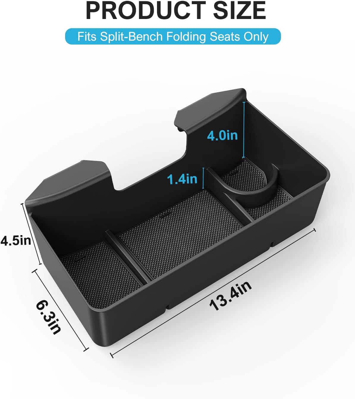 Center Console Hanging Organizer Box with Compartments Compatible with 2019-2026 Chevy Silverado/GMC Sierra 1500, 2020-2026 Silverado/Sierra 2500HD 3500HD Accessories (Split-Bench Folding Seat Only)