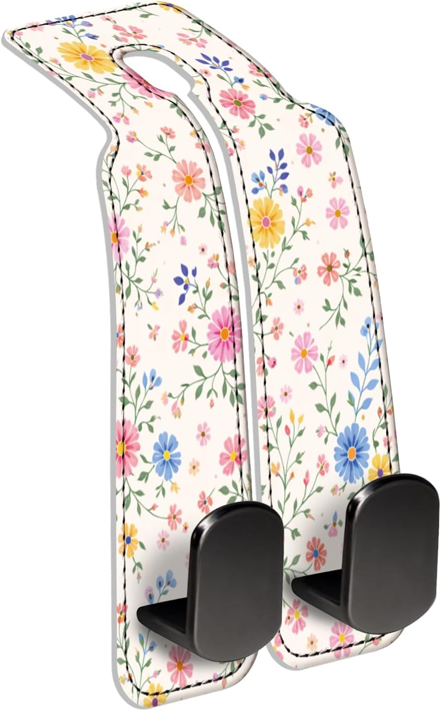 Car Seat Back Storage Hook, Funny Car Purse Hook, Cute Vehicle Storage Organizer for Purses Handbags Orange Vintage Floral