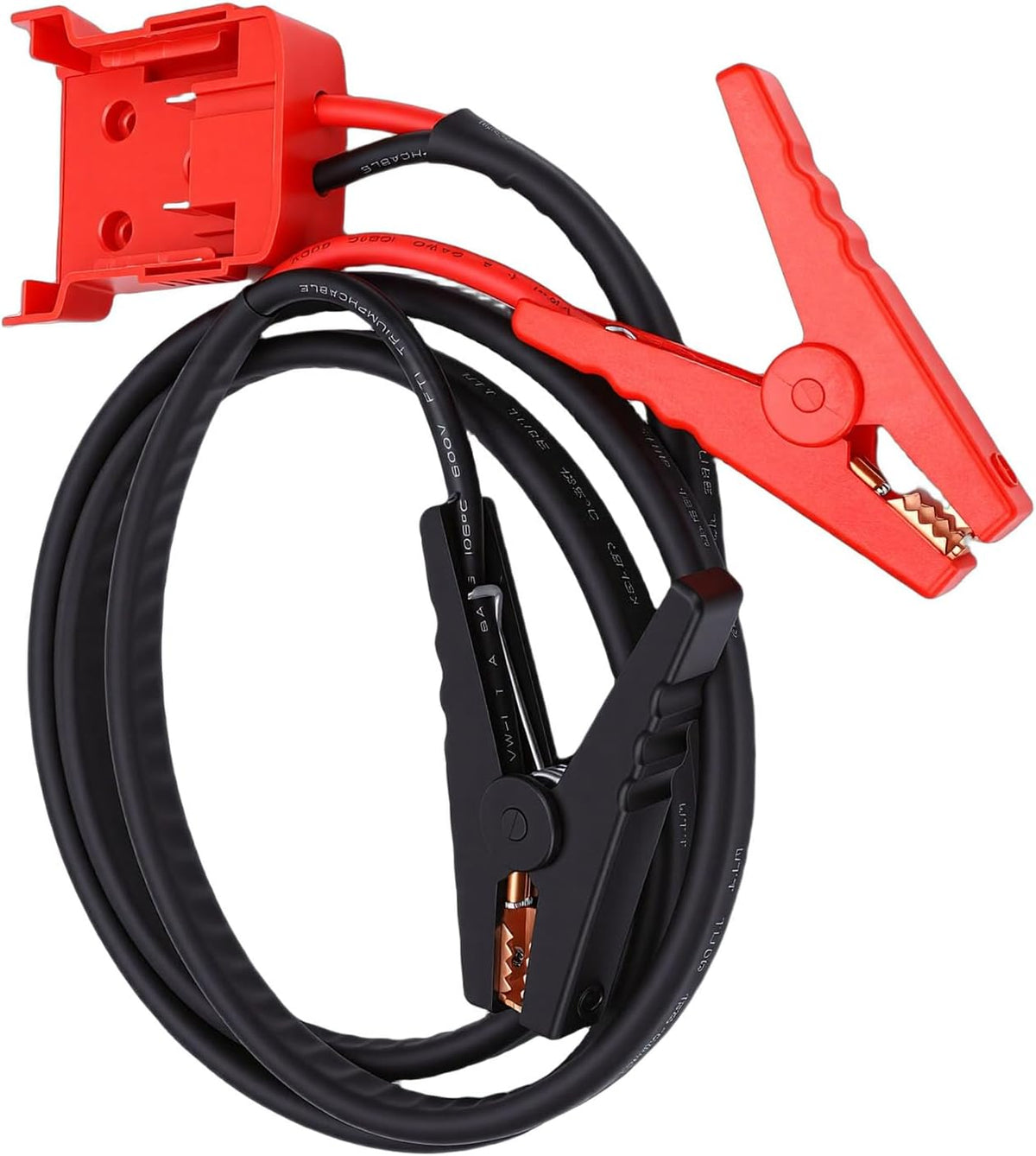 RiToEasysports Battery Jump Starter Cable, 8AWG Silicone Battery Booster Cable for M18 18V Batteries, 392°F Heat Resistance, Strong Clamps, Quick Start for Cars SUVs Light Trucks (5.9FT)