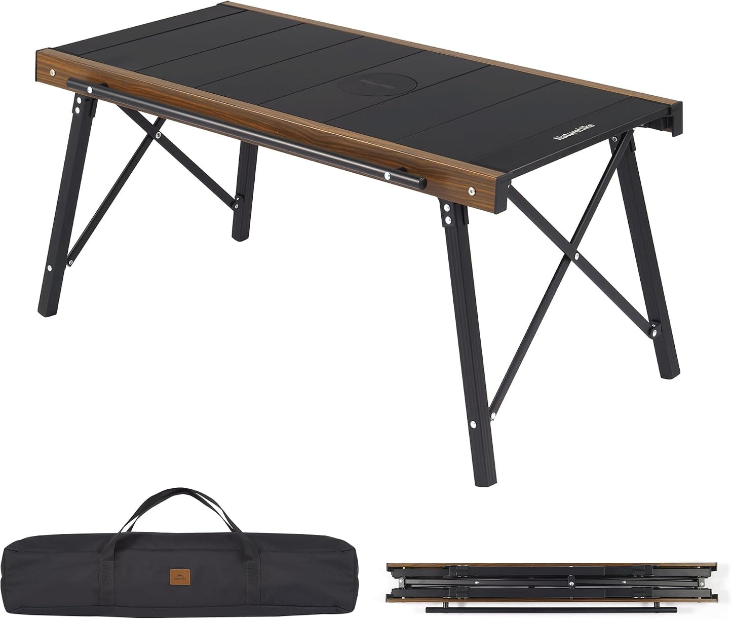 Naturehike Upgraded IGT Camping Table, Height Adjustable IGT Cook System, Folding Portable Camp Table for Outdoor Picnic Car RV Trip Patio Backyard BBQ