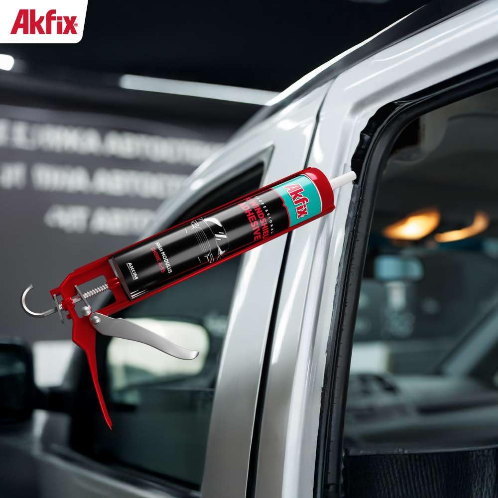 Akfix Urethane Windshield Adhesive Black (12x10.1 fl.oz.) - Fast Curing Car Window Sealant, High Bond Strength Auto Glass Sealant | 12 Pack