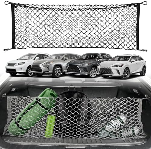 Envelope Style Trunk Mesh Cargo Net for Lexus RX300-450 2010-2025, Automotive Exterior Accessories - Premium Car Storage Organizers, Cargo Bed Net for Pickup Truck, Smart Vehicle Storage Organizer
