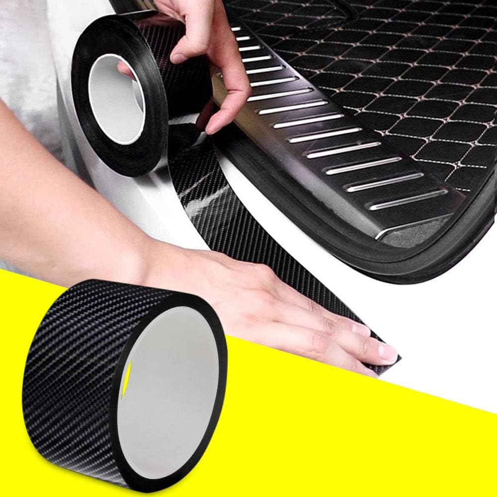 QBUC Car Door Entry Guards Scratch Cover Protector Paint Threshold Guard,Front Rear Door Entry Sill Guard Scuff Plate for Most Cars,2.7in9.8ft(7cm*3m) Transparent