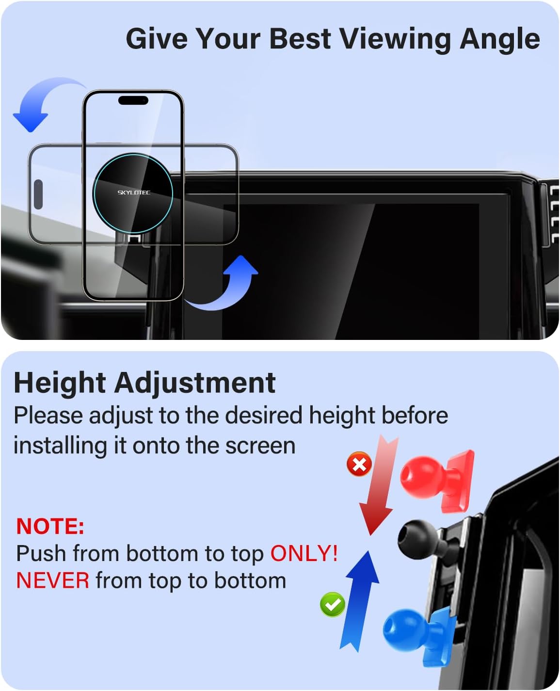 SKYLOTEC Magnetic Charger Phone Holder for BMW X5 2019-2023 12.3-inch