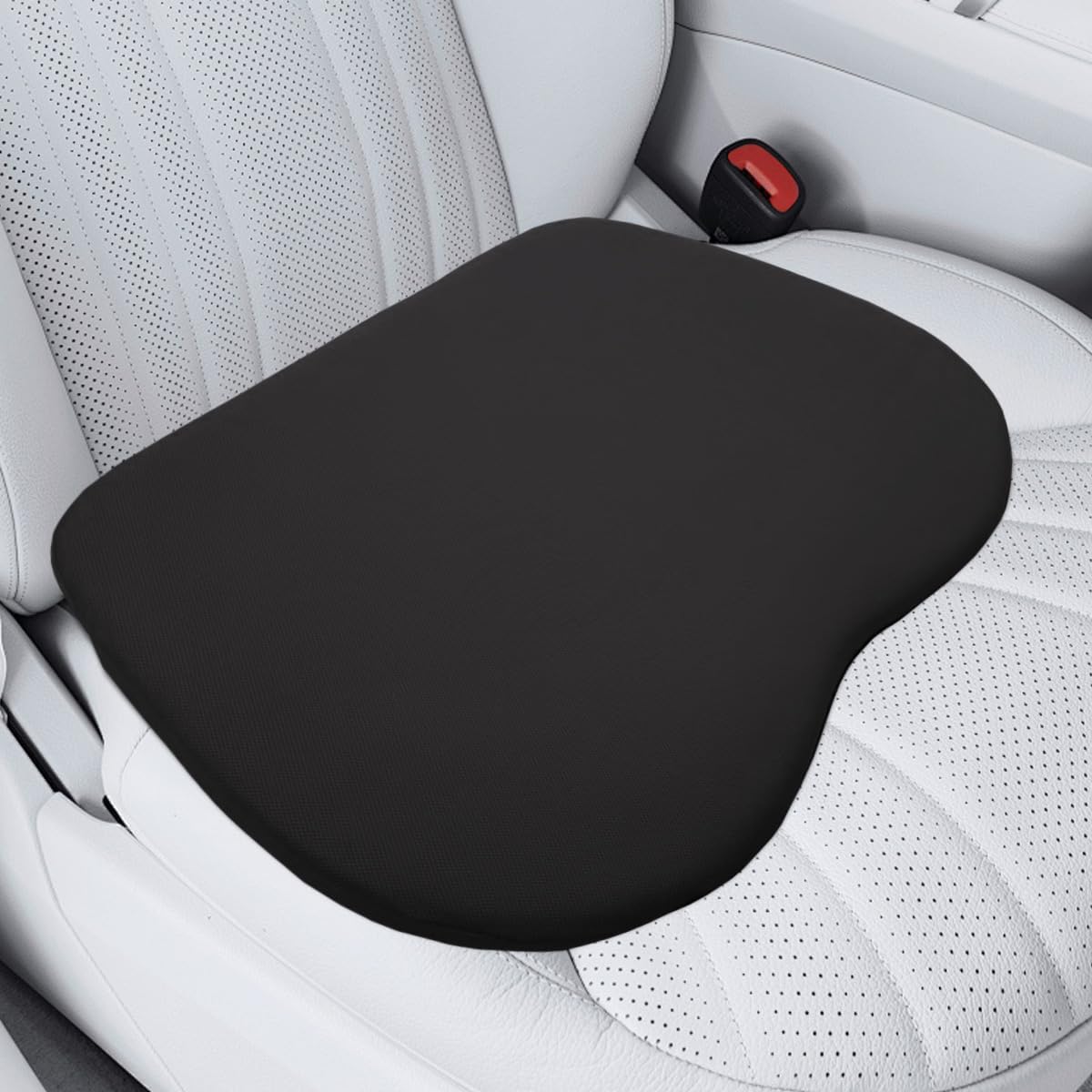 2 in 1 Wedge Car Cushion and Lumbar Support Pillow for Driving, Memory Foam Automotive Seat Booster Cushion, Non-Slip Vehicle Seat Pad for Car, Home, Office(Gray)