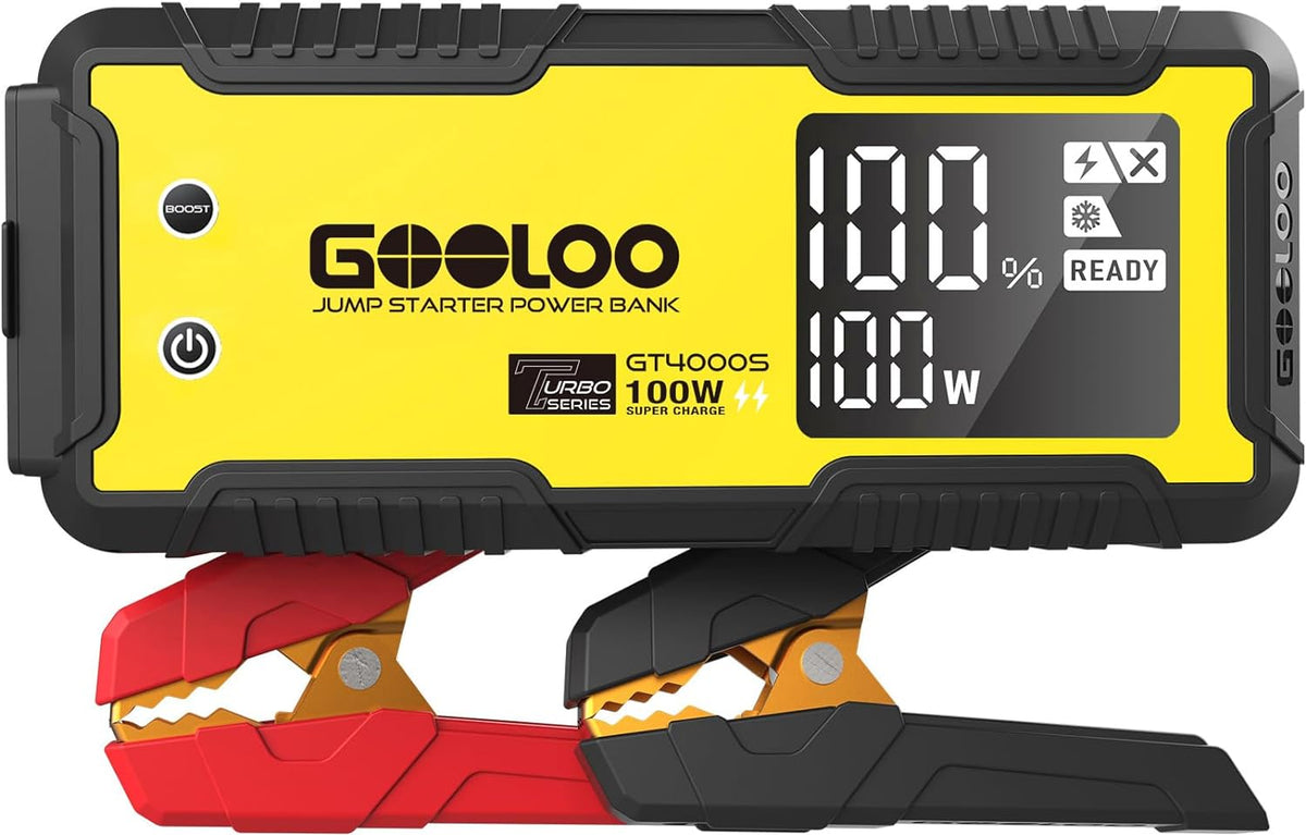 GOOLOO GT4000S 12V 4000A Peak Jump Starter with 100W Two-Way Fast Charging