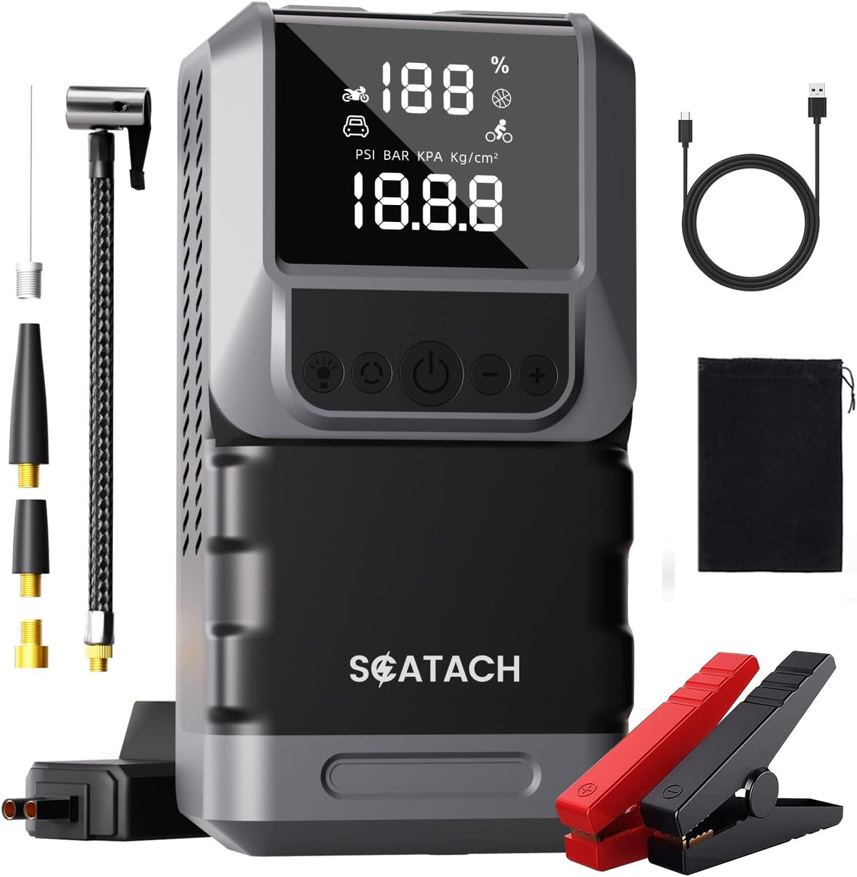Jump Starter with Air Compressor, 8000A 150PSI Car Battery Jump Starter