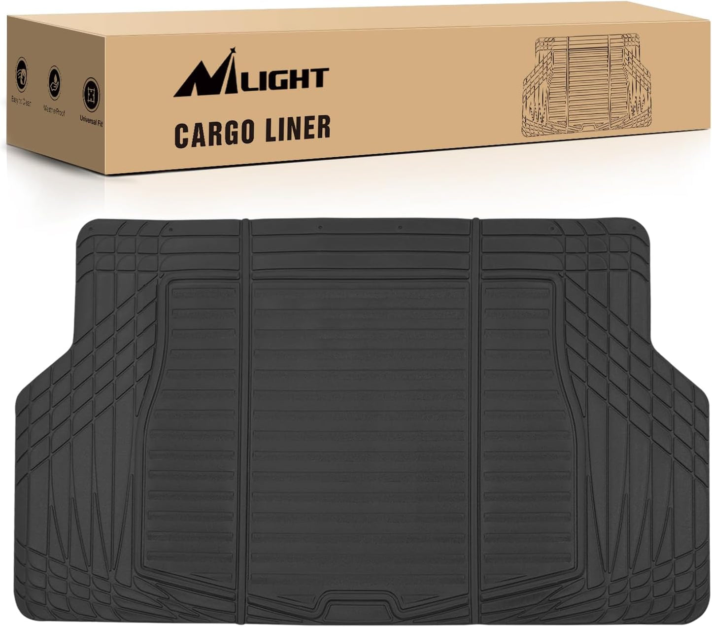 Nilight PVC Floor Mats for Cars Trucks SUVs, Universal Trim to fit for Most Vehicles, All Weather Protection Heavy Duty Floor Liners, Pack of 3