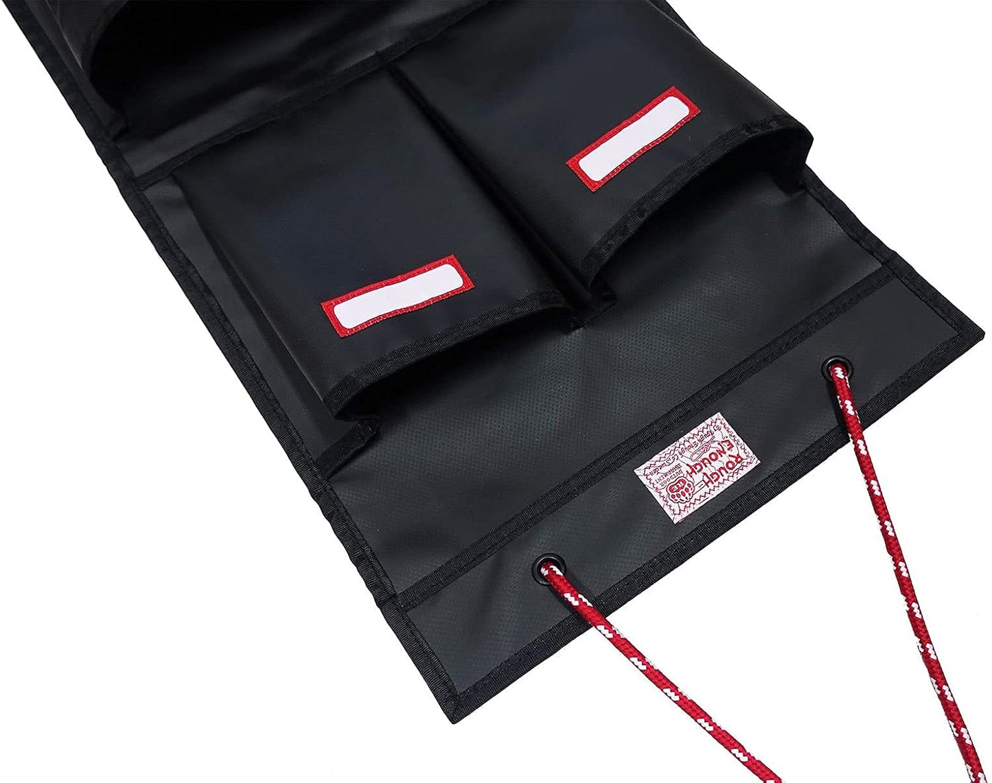Rough Enough Locker Organizer Hanging Accessories Storage Organization with 4 Pockets for Work Door Gym Wall Black Tarpaulin
