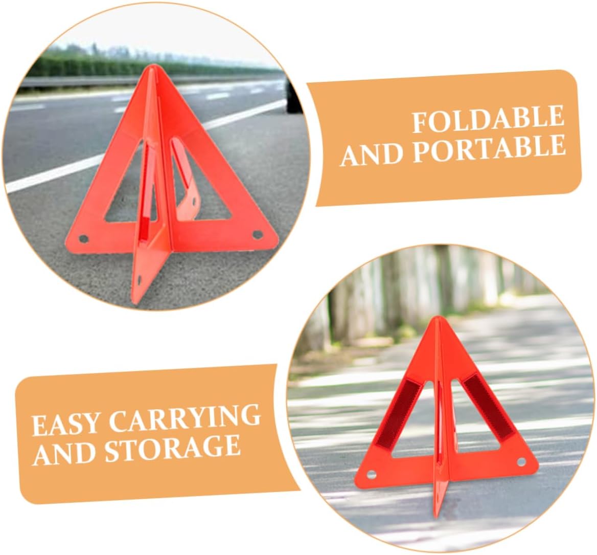 5pcs Foldable Car Reflective Warning Triangles for Parking Alerts