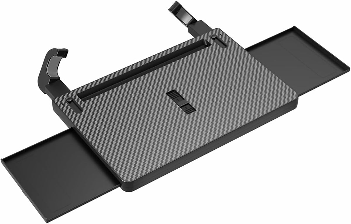 Steering Wheel Desk for Jeep Wrangler III Unlimited (JK), Wrangler IV Unlimited (JL), Expandable Car Laptop Tray, Adjustable Portable Car Desk for Work, Eating & Breaks,Black