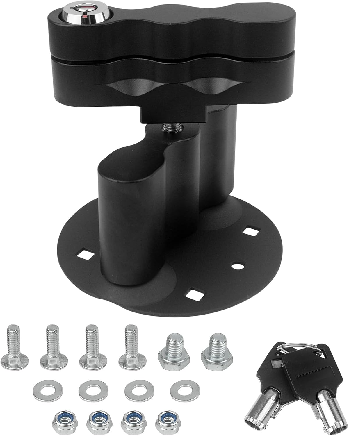 RX-LOX-PM Pack Mount with Keys Locking 2Pcs for Rotopax Gas Can | One-Key Dual Access, Tamper-Resistant Aluminum, for Overlanding & Camping, Fits Rotopax Fuel/Water Packs, Quick-Mount Design