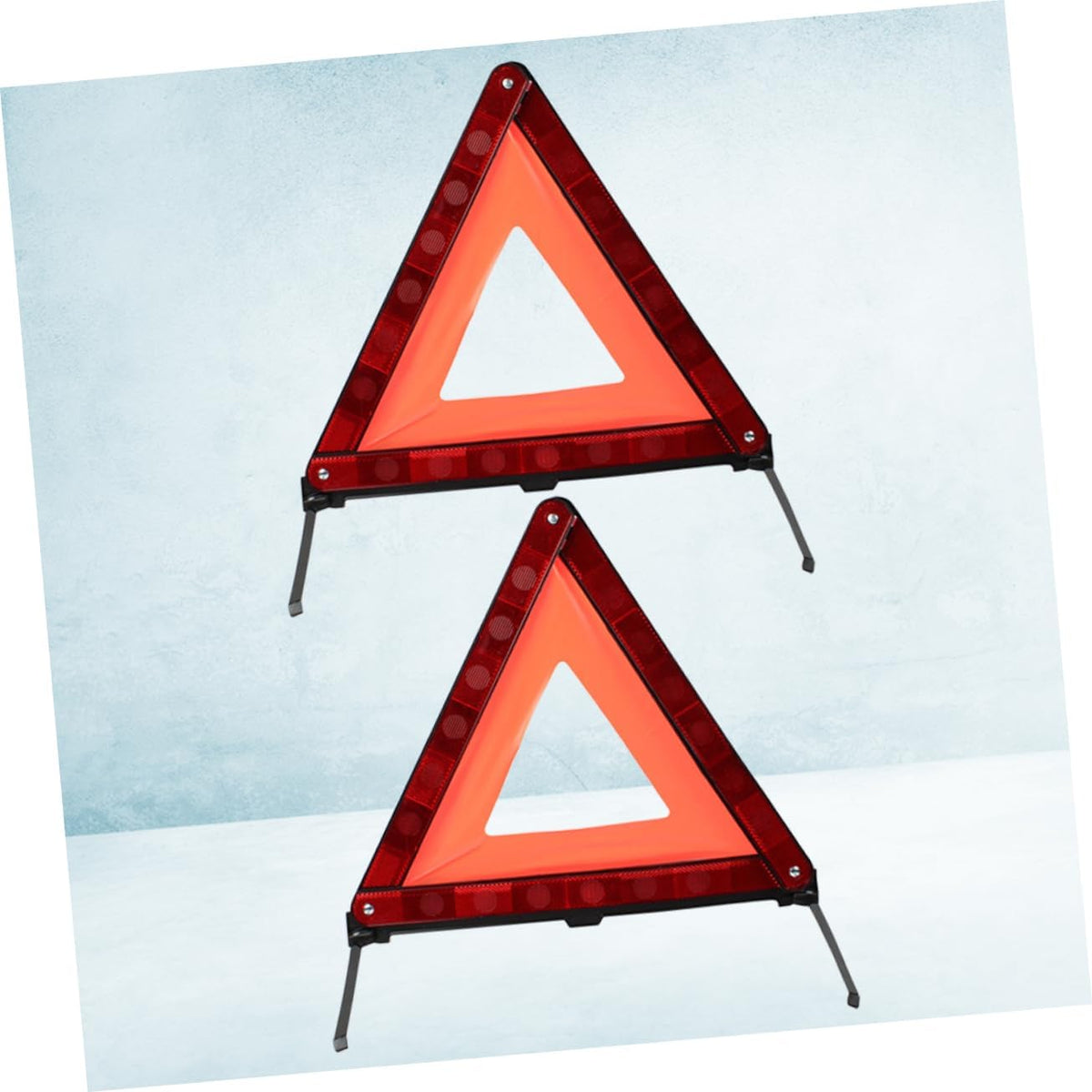Cabilock 2pcs Reflective Triangle Warning Sign Kit Emergency Roadside Triangle for Vehicles Compact Design for Easy Storage and Quick Setup Essential Safety Accessory for Roadside