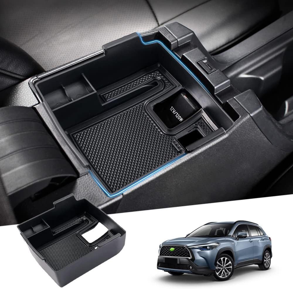 Karltys Center Console Organizer for 2021-2026 Toyota Sienna Center Console Divider Armrest Box Dividers Tray Sienna Interior Accessories ABS Black