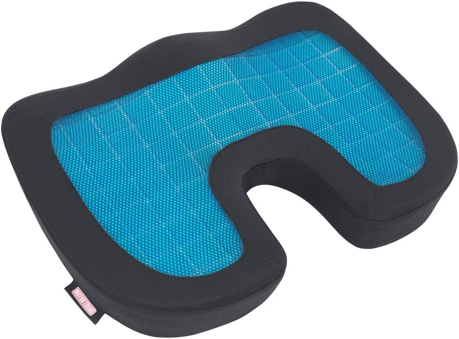Motor Trend Car Lumbar Support & Cooling Seat Cushion, Combo Set - Made with Memory Foam for Maximum Coccyx Comfort & Back Tailbone Pain Relief, Ideal for Car and Office Chairs