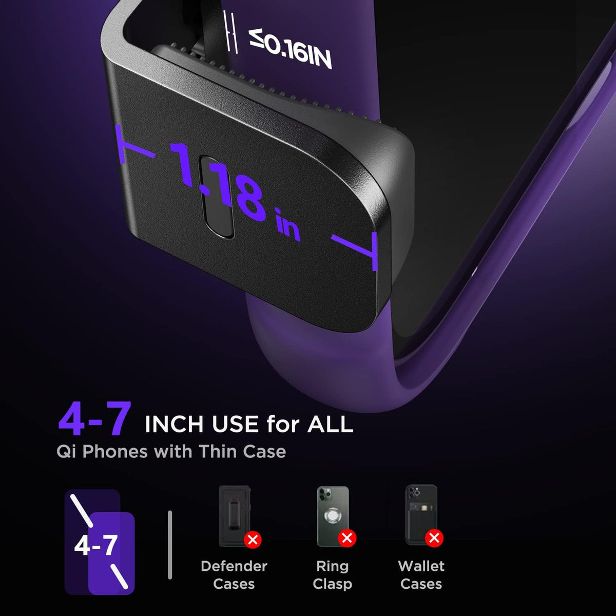Wireless Car Charger,【7 Colored RGB Backlit】 Mosurr 15W Auto Clamping Phone Holders for Your car fit for iPhone 16 15 14 Mini Pro Max, Samsung Galaxy S25 Ultra S24 S23+, etc, Fathers Day for Gifts