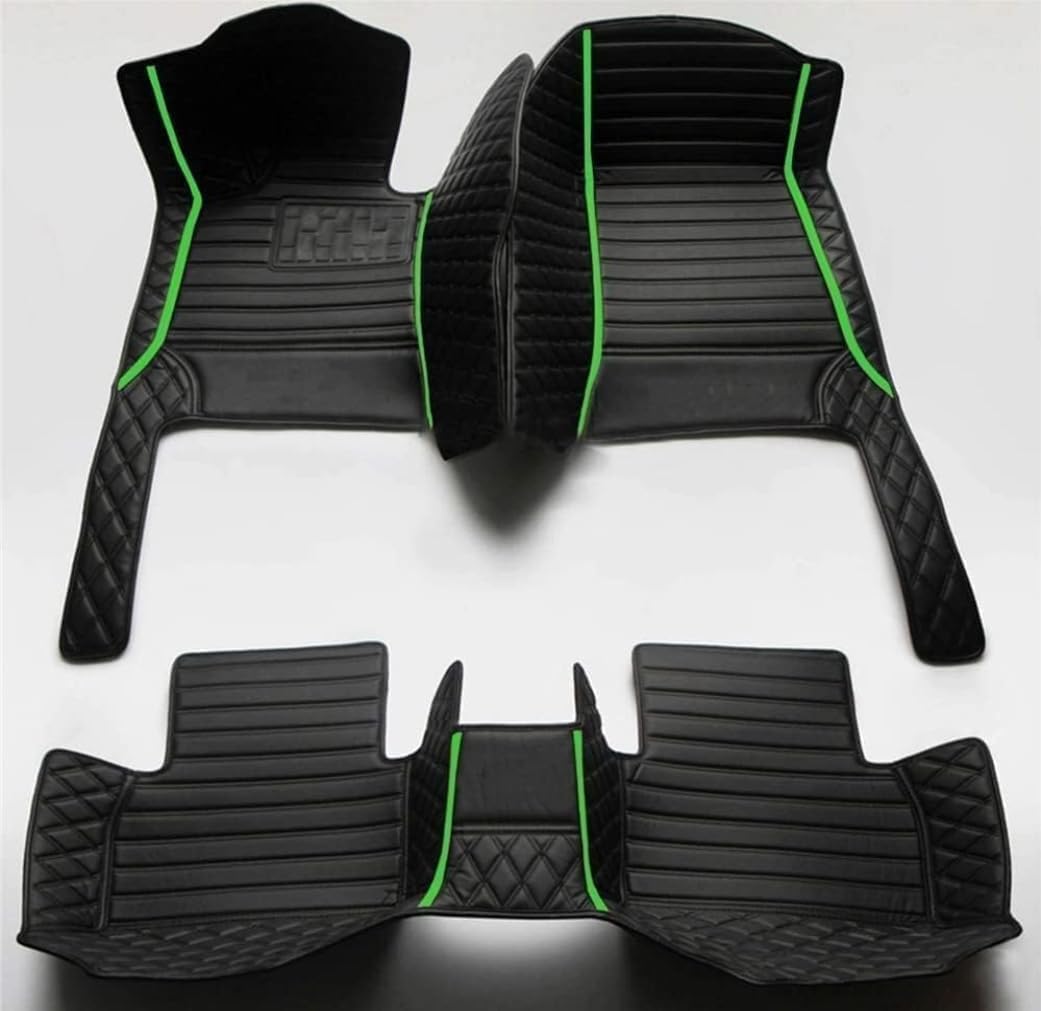 Custom Personalized Floor Mats for Cars,Luxury Full Coverage All Weather Car Floor Mats,Anti-Slip Leather Car Mat Set ,Custom Floor Mats for 99% of Cars, Trucks & SUVs (Pure Black)