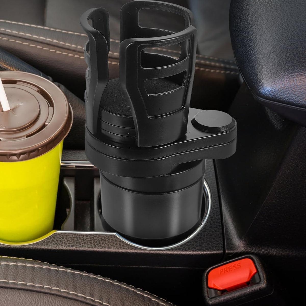 Cabilock Car Cup Holder Expander Multifunction Car Drink Holder with Rotating Base Adjustable Water Cup for Organizer Storage for Mugs and Bottles