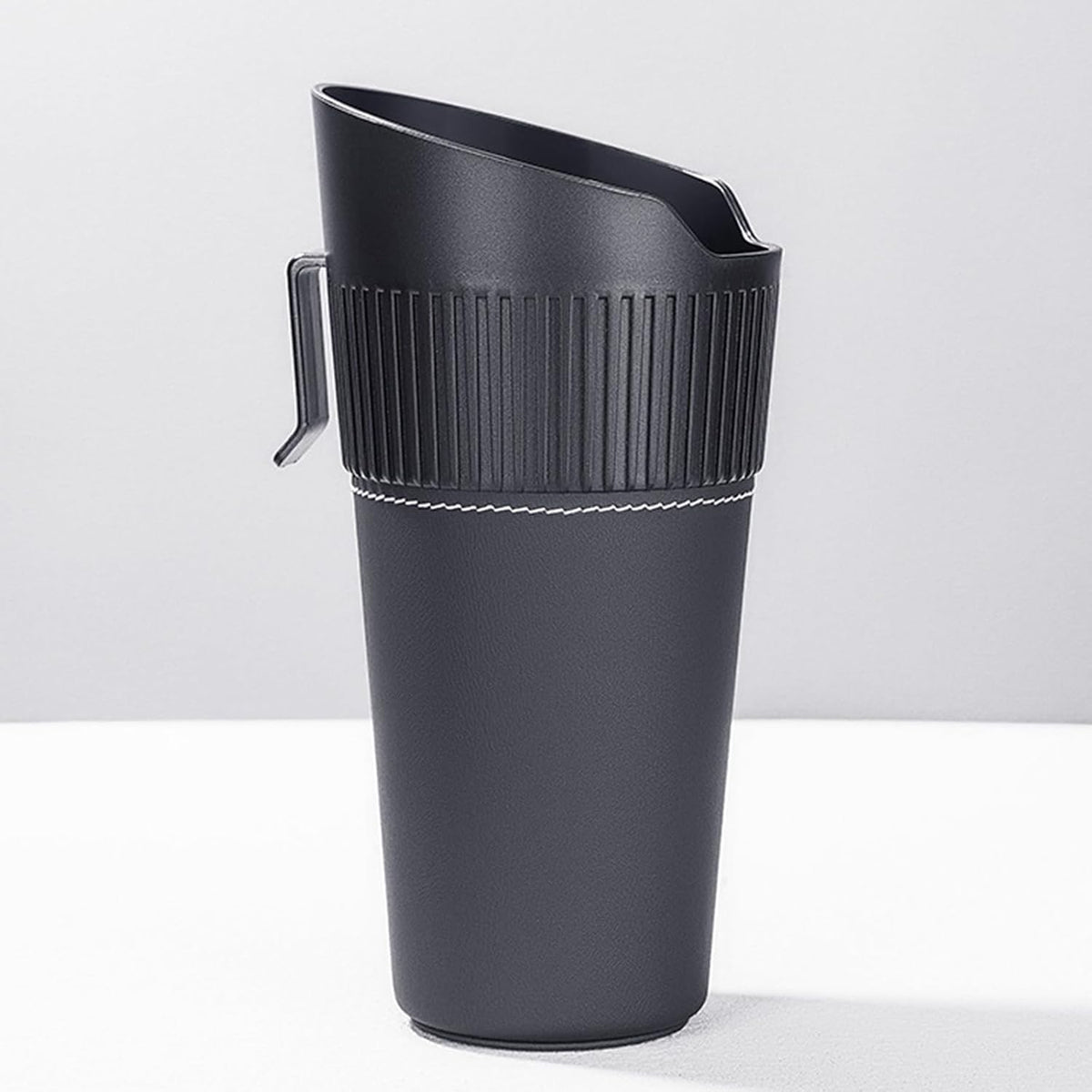 Leakproof Car Trash Can,Mini Car Trash Bin for SUV and Truck,Small Removable Liner Garbage Can,Waterproof Automotive Trash Can for Vehicle,Home,Office,Multipurpose,Easy to Clean (Wine Red)