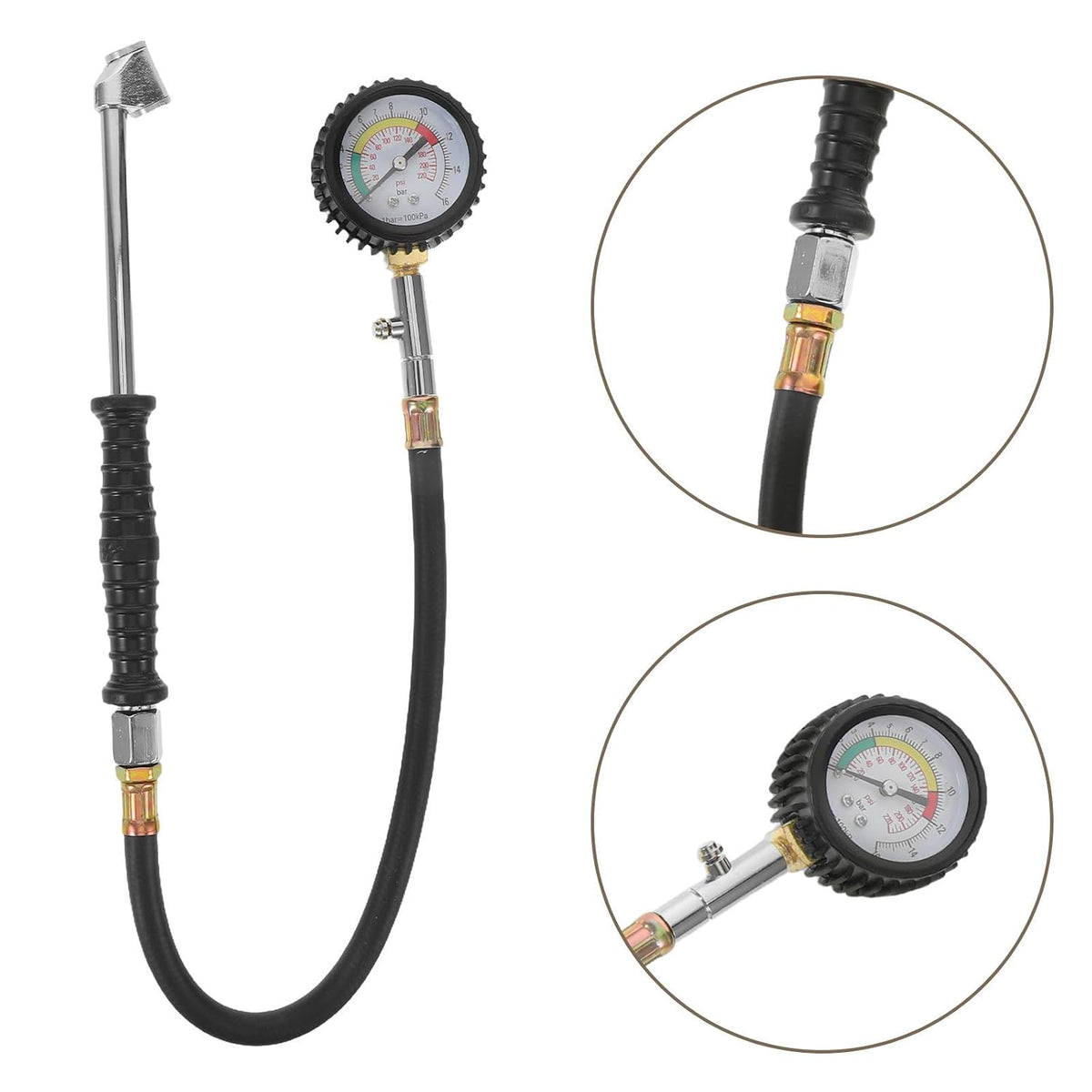 Manual Tire Pressure Gauge with Digital Display for Cars Trucks