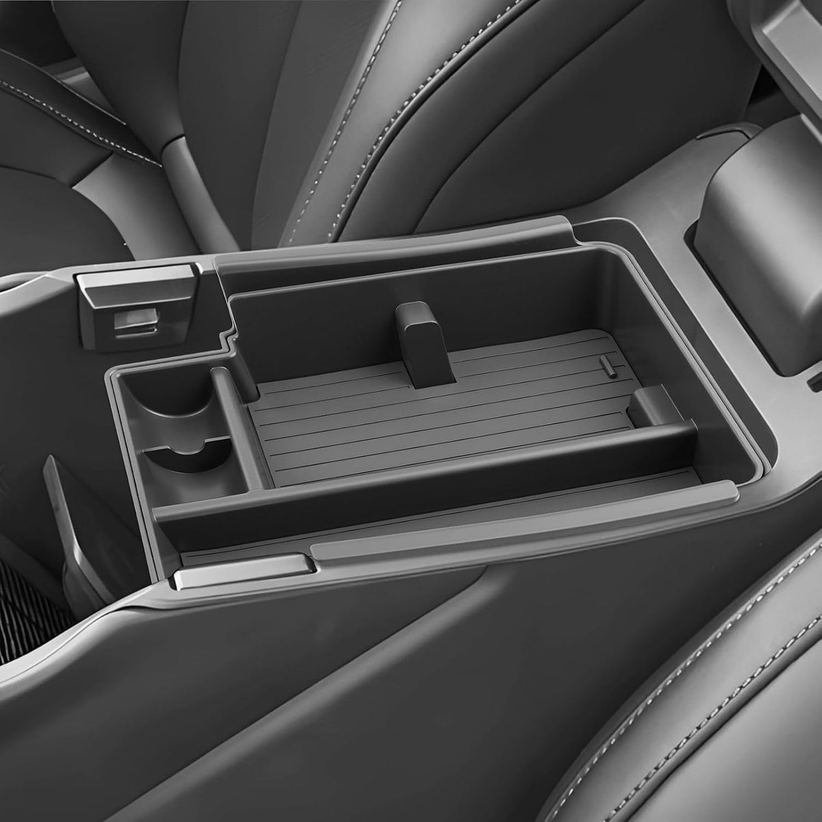 SKTU 2Pack for 2026 Jeep Cherokee Center Console Organizer 2026+ Cherokee (Base/Laredo/Limited/Overland) Double Layers Console Tray Jeep Cherokee 2026 Accessories Tray with Sunglasses and Coin Holder