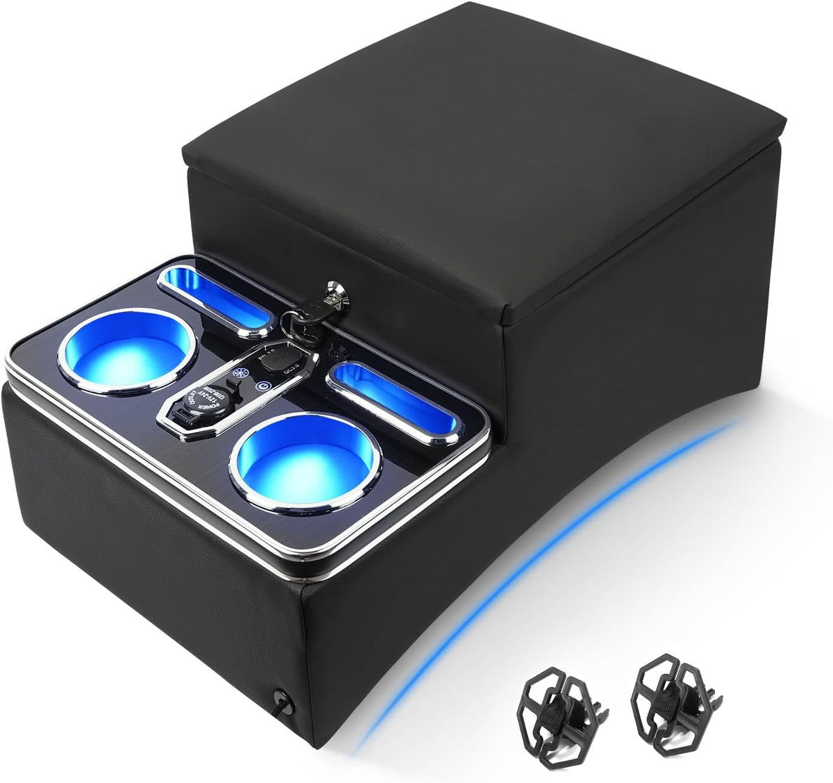 Bench Seat Center Console Organizer, Cup & Phone Holder, Universal