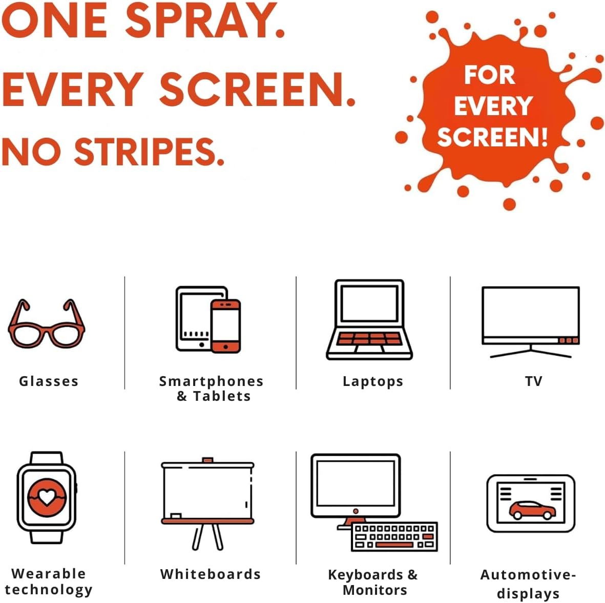 WHOOSH! Screen Shine Go - 1 fl oz Refillable Screen Cleaner Kit with Microfiber Cloth for MacBook, Phone, iPad & Eyeglasses - Powerful Streak-Free Cleaning - Pocket-Sized, TSA-Approved for Travel