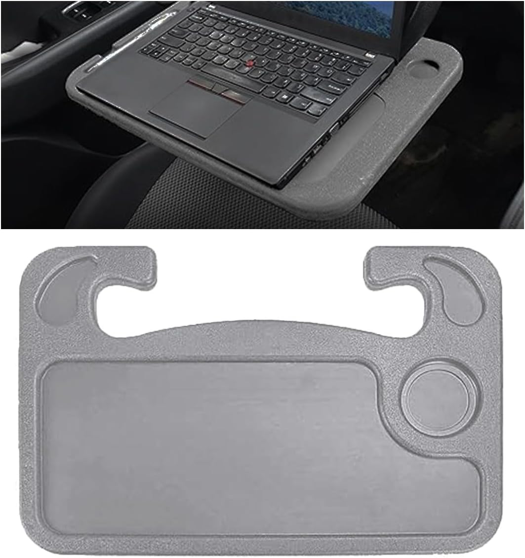 GLSOWEE Car Steering Wheel Tray, Computer Office Car Table Tray, Auto Steering Wheel Desk for Eating, Multipurpose Car Desk Travel Accessories for Most Vehicles Steering Wheel (Pink)