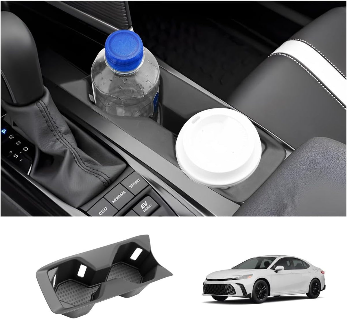 LUWU Prius XW50 Center Console Organizer for 2016 2017 2018 2019 2020 2021 2022 Prius Accessories Armrest Console Storage Box Glove Organizer Tray ABS Material (Red)