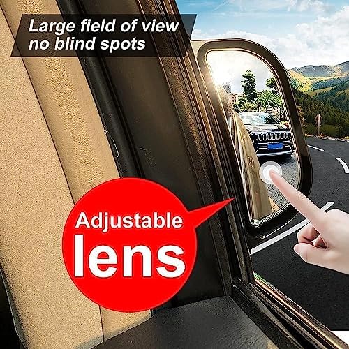 Biqing Universal Blind Spot Mirror - Rear View Mirror for Second Row Car Door Safety