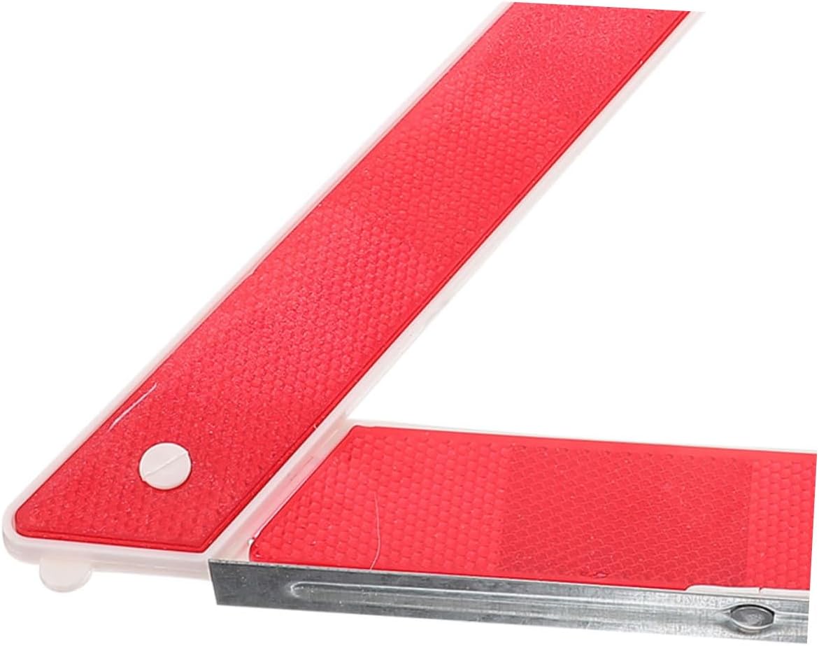 2pcs Red Plastic Triangle Warning Sign Reflectors for Vehicles