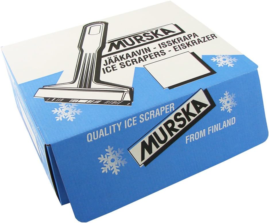 Car Brass Ice Scraper Long Handle Ice Scraper Brass Blade 14,5 inch Ice Scraper for Car Snow Scraper Ice Scrapers for Car Windshield Original Murska from Europe (L&P A055 Black Gray)
