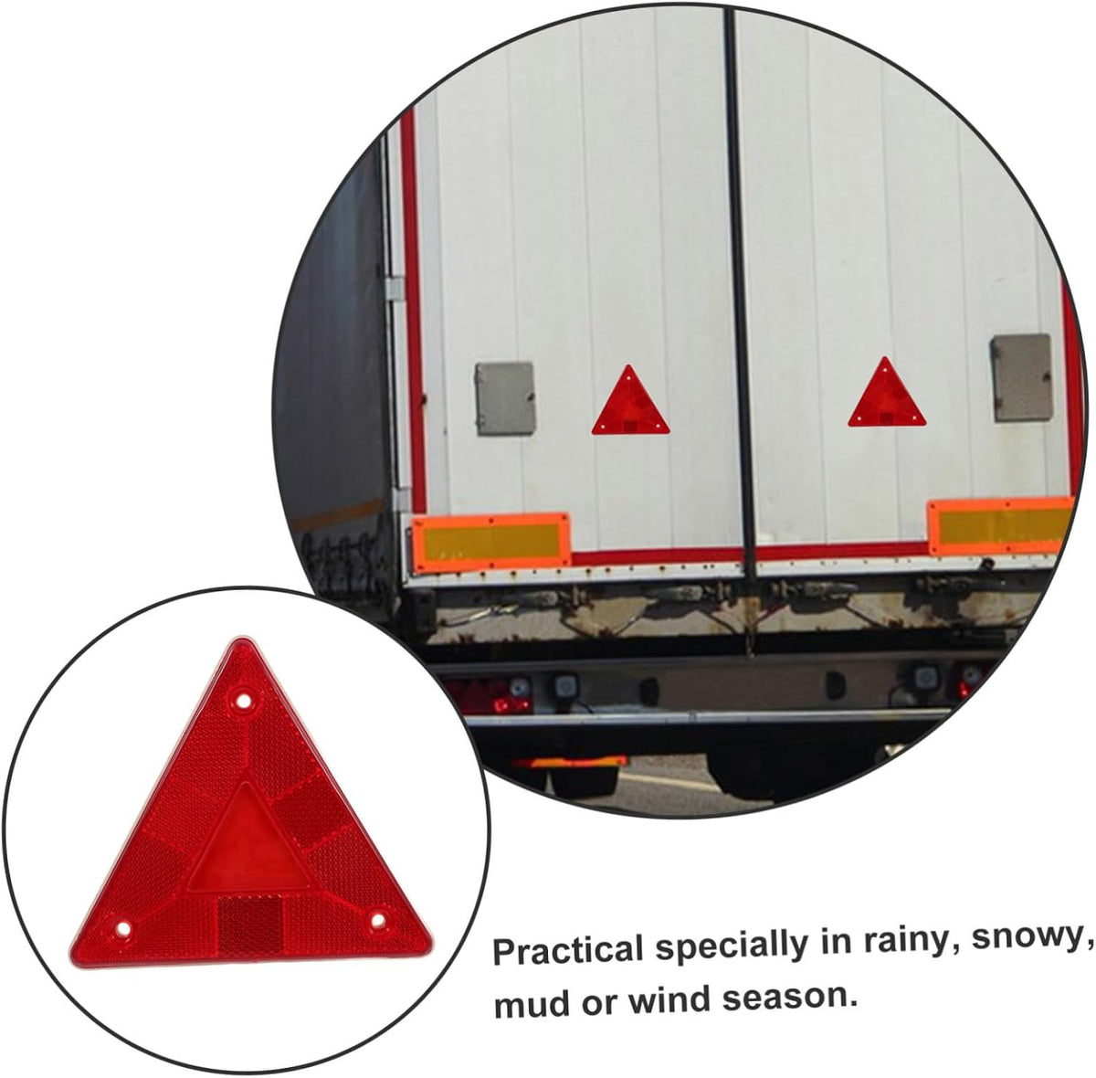 10pcs Triangle Warning Sign for Truck Roadside Hazard Safety