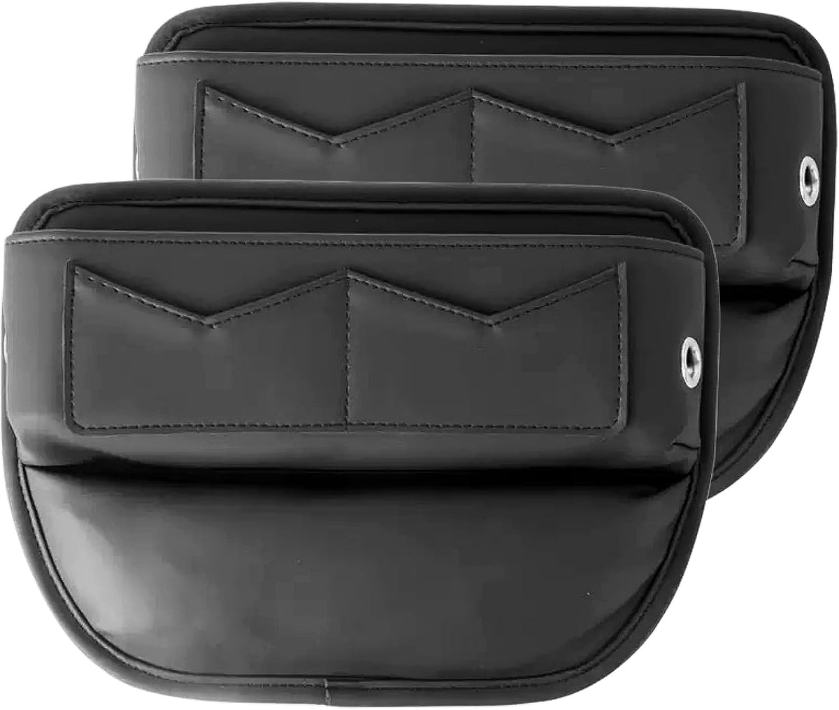 BLIRITEL Car Seat Gap Filler Organizer with Charging Hole, PU Leather Car Seat Gap Plug with Storage Slot, Car Console Side Organizer for Phone, Keys & Cards (Black)