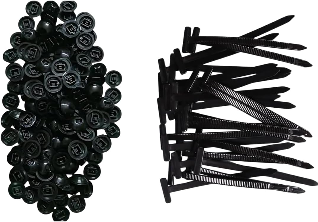 Heavy Duty UV-Resistant Nylon Universal Cable Tie Buckle, Self-Locking Automotive Snap T Zip Ties for Auto Car Fenders & Repairs, Multi-Purpose Quick-Fix Fasteners (120 Pcs Kit (with Pliers & Box))