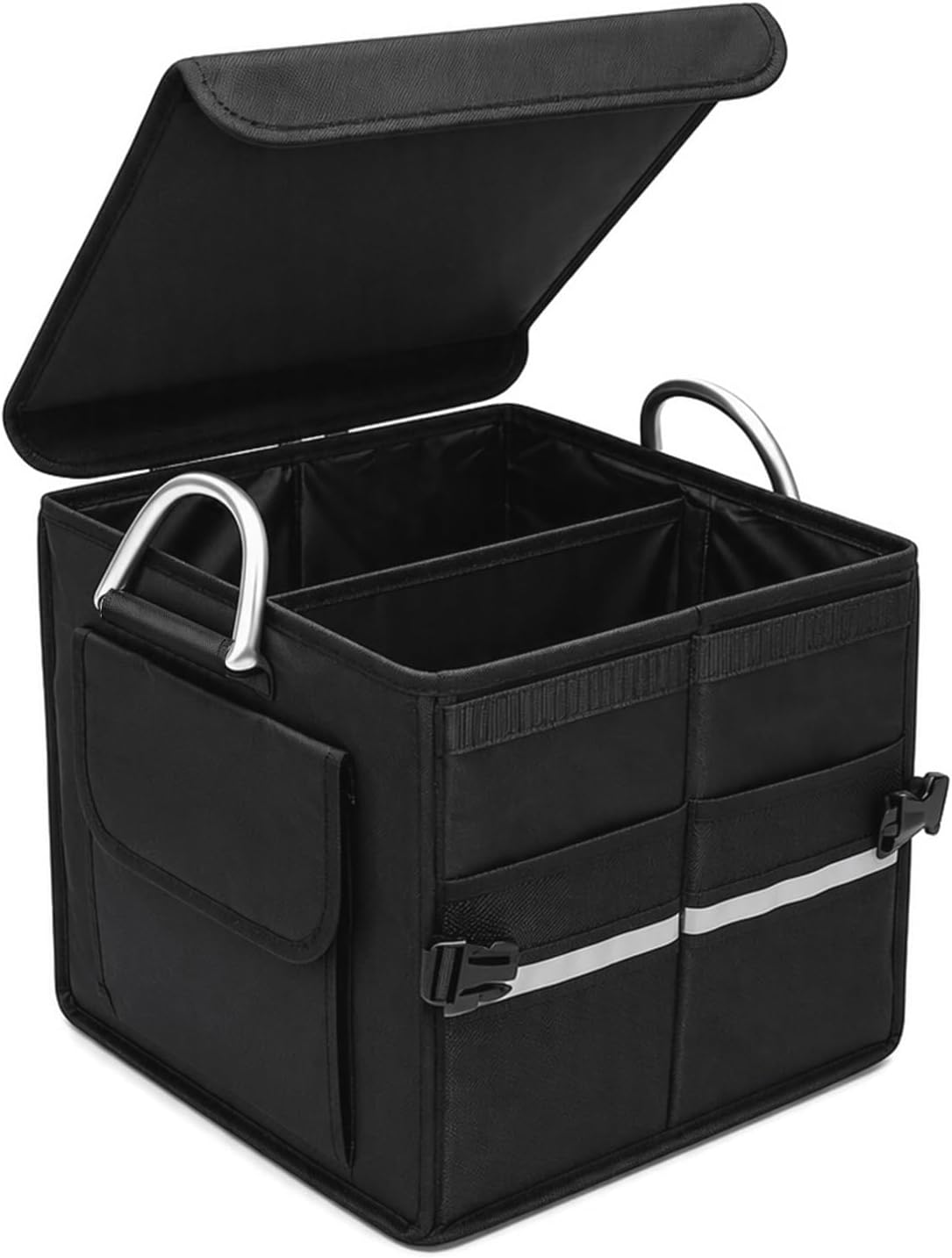 Trunk Organizer With Lid For SUV Car Trunk Foldable Oxford Storage