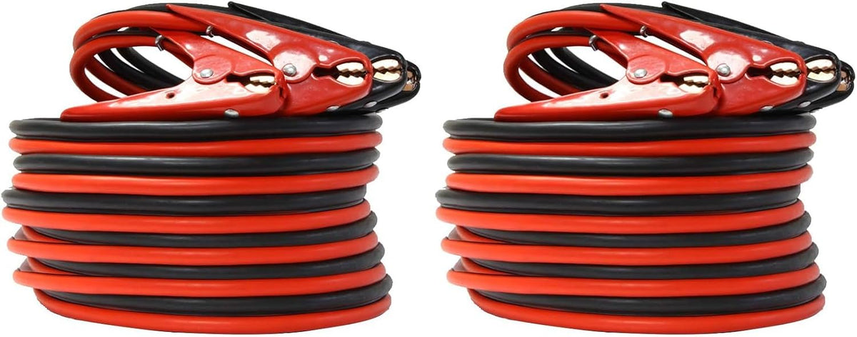 A ABIGAIL Heavy Duty Jumper Cables, Booster Cables 1 Gauge 800A 25 Ft Booster Jump Start Automotive Jumper Cables Kit for Car, SUV, and Trucks with Professional Clamps and Carrying Bag