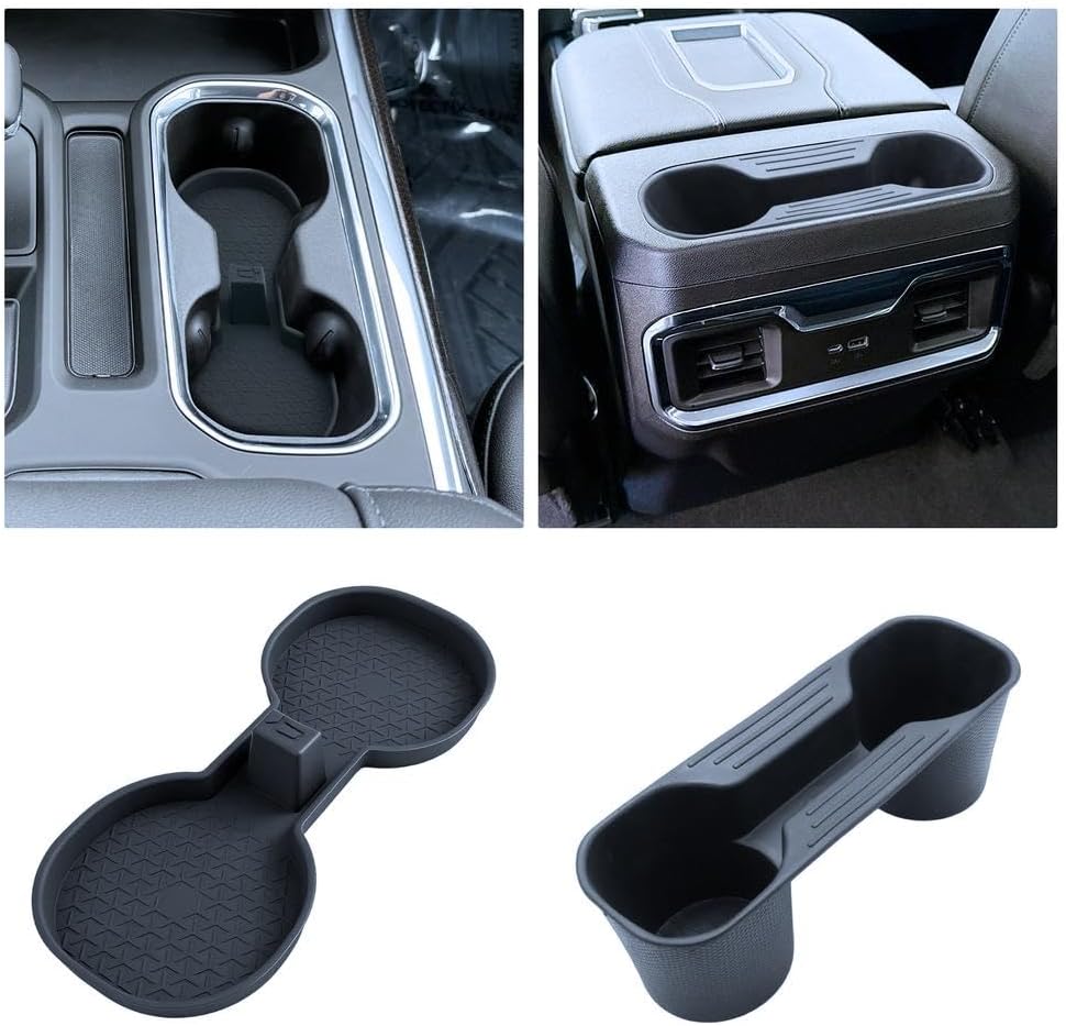 For 2019-2022 Chevy Silverado/GMC Sierra 1500& 2020-2023 Silverado/Sierra 2500HD 3500HD Center Console Armrest Organizer ABS Materials