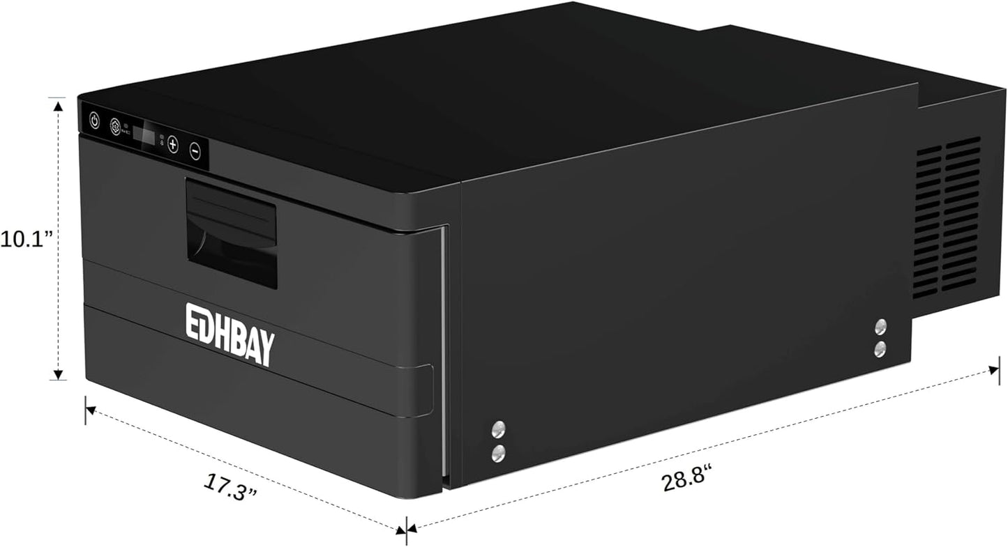 RV Car Protable Refrigerator 12V 24V 34 Quart 32L Drawer Freezer for Truck Van RV Camper SUV Boat Travel Camping Road Trips Tailgating -4℉~50℉