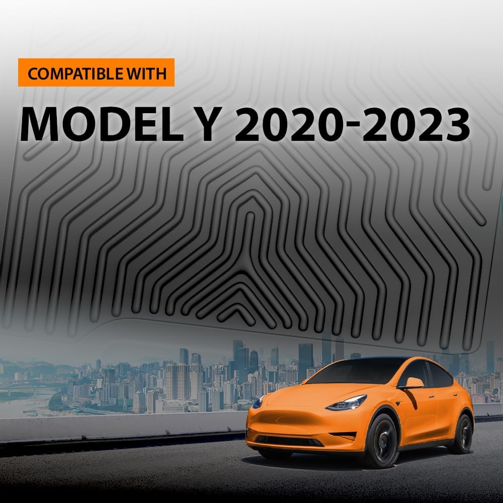 G-Plus TPE Floor Mats Fit Tesla Model Y 2020-2024 5-Seat