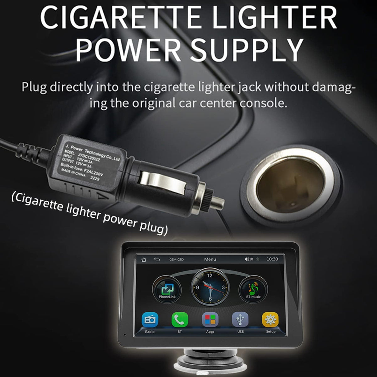 Compatible for Wireless Apple Carplay Android Auto 7 Inch Portable Car Stereo HD TouchScreen Monitor Car Radio with Bluetooth Mirrorlink FM Transmitter AUX/USB/TF Card Port Backup Camera