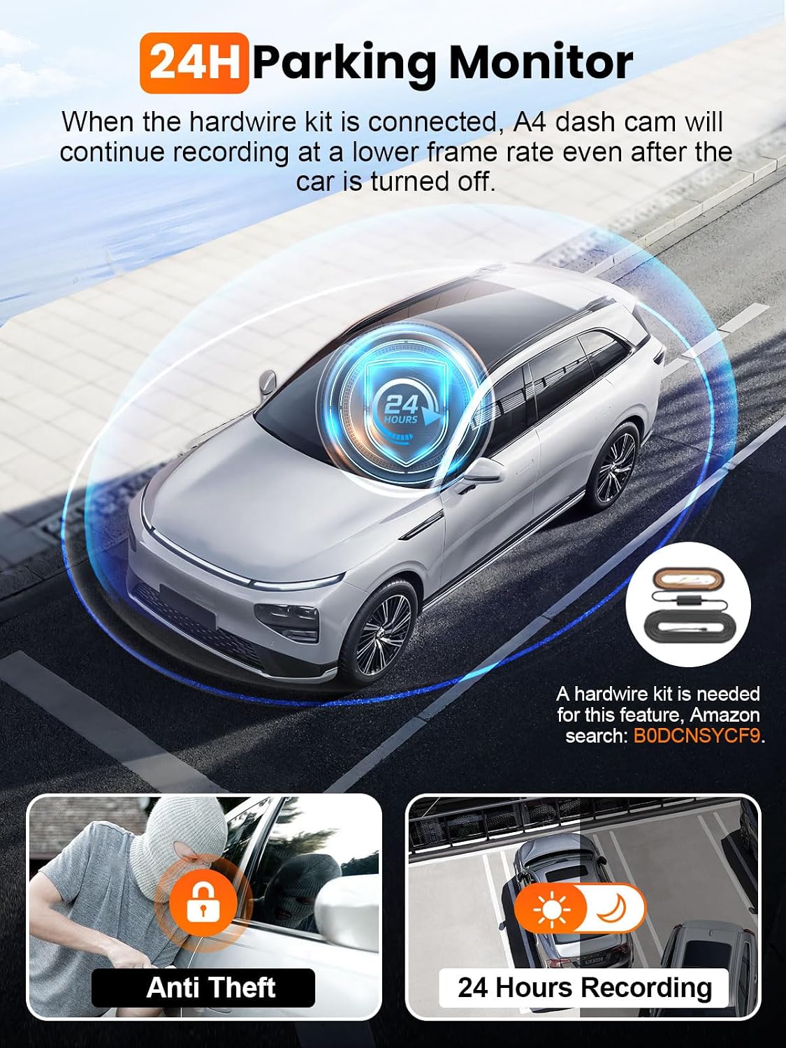 Affver 4K+2.5K Dash Cam Front and Rear, Built-in 5G WiFi 6 GPS Dual Dashcam