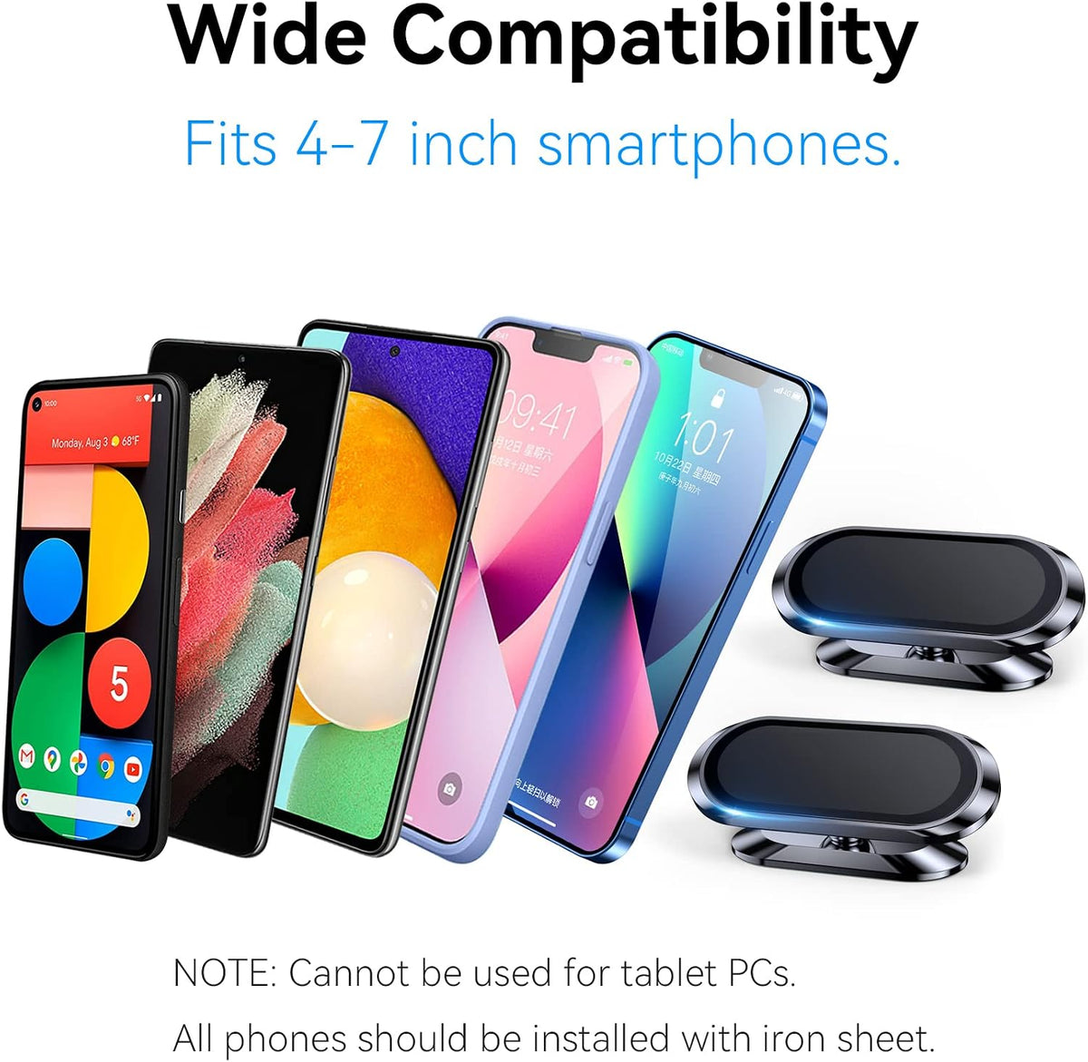 【2-PACK】Magnetic phone holder for Car Dash Magnetic Car Mount for iphone